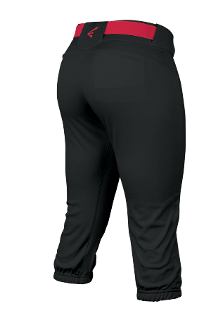 NEW Easton Womens Polyester Solid Black Softball Uniform Capris