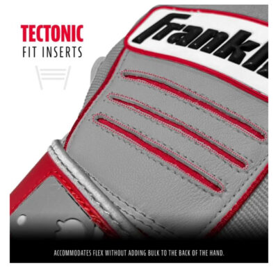 FRANKLIN CFX PRO Batting Gloves : Grey Red - Image 3