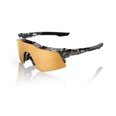 100% SPEEDCRAFT XS Money Mike 3 Polished Black Tortoise - HiPER 24K Gold Mirror Lens Sunglasses